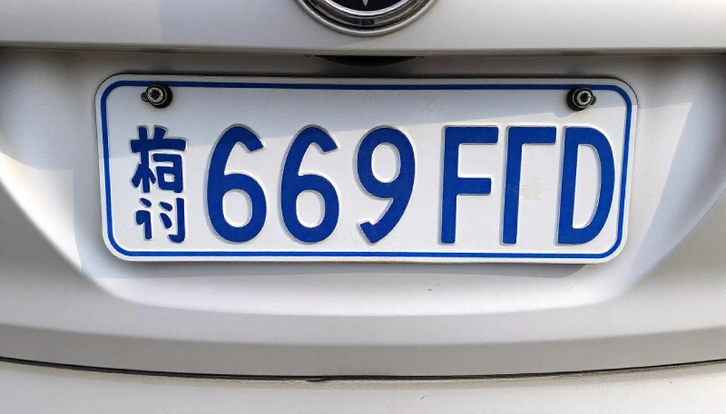 Shandong Province vehicle license plate 鲁q 669fd displayed on modern car, showcasing official registration format used by Shandong Vehicle Administration