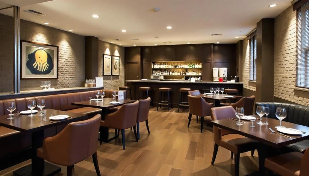 Interior view of Abacus Bar and Kitchen showcasing its chic, plant-filled ambiance and open-concept design on Chapel Street, Melbourne.
