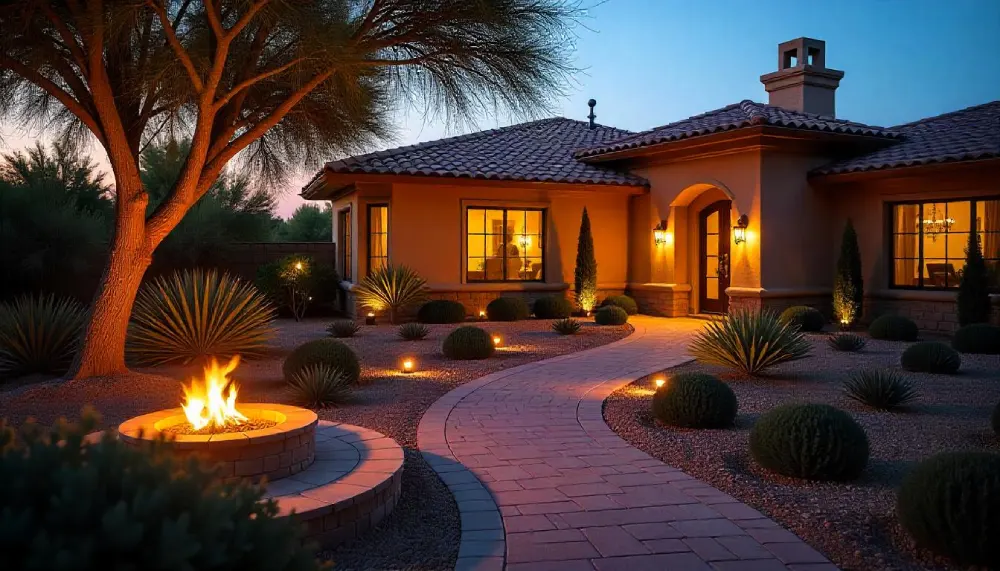 A vibrant outdoor garden project using stones, mulch, and tools from Nuway Landscape Supplies, showcasing quality materials for DIY landscaping.