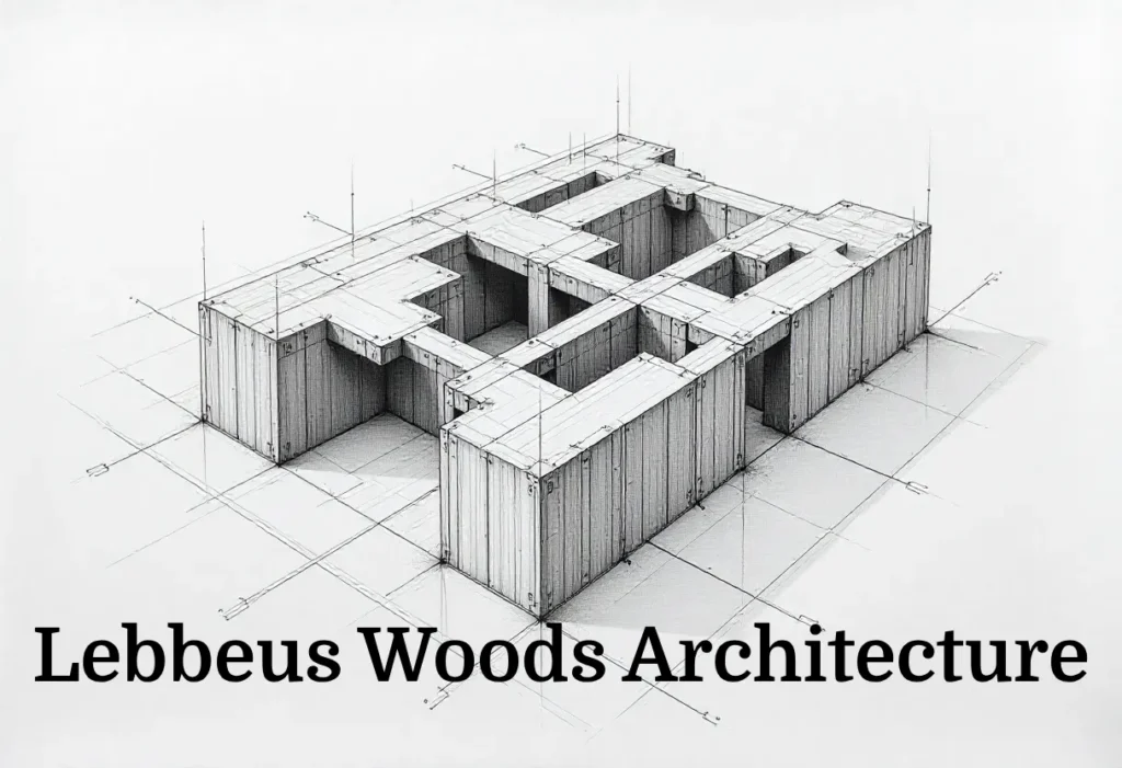 Illustration showcasing futuristic, abstract structures inspired by lebbeus woods architecture, highlighting his experimental, boundary-pushing design style.
